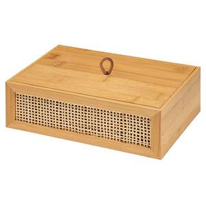 Boîte de rangement de bijoux en bois en forme de cône avec couvercle dessus en pierre de marbre conteneur organisateur décoratif porte-souvenir polyvalent - Product Image 3