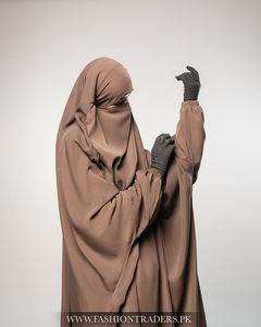 Modest oración Overhead lana melocotón para venta al por mayor servicio OEM tela de poliéster Premium bajo MOQ último diseño vestido islámico - Product Image 2