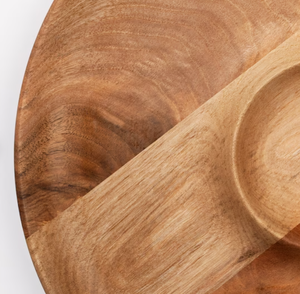 Bandeja de servicio para comida, tabla de queso de Carga inteligente, 2 tamaños M L, redonda, artesanía Tienphong, nuevo diseño - Product Image 6