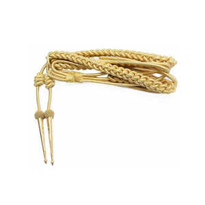 Aguillete Dorado, Cordón de Hombro para Uniforme, Cinta Decorativa y Puntas, Aguillete Ceremonial Dorado - Product Image 3