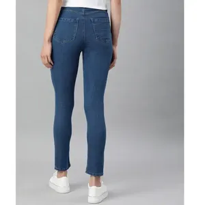 Pantalones vaqueros de pierna ancha para mujer, pantalones vaqueros sueltos, pantalones casuales de pierna ancha, pantalones vaqueros rectos holgados de cintura alta para mujer - Product Image 3