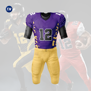Conjunto de Uniforme de Fútbol Americano para Hombre, Personalizado con Nombre de Equipo y Marca, Impresión 3D, 100% Poliéster, Transpirable, de Secado Rápido, Tallas Grandes - Product Image 4