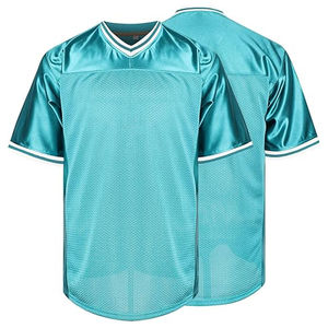 Camiseta de fútbol americano de diseño personalizado de alta calidad para hombres, tela de malla transpirable, logotipo frontal de manga corta para deportes de verano - Product Image 1