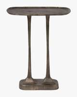 Table pliante en aluminium coulé faite à la main, style industriel, table d'appoint décorative pour la maison, plateau pour salon, chambre à coucher, design moderne en métal