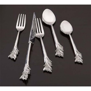Juego de cubiertos con mango de diseñador nuevo estilo con acero inoxidable pulido plata de alta calidad de venta directa de fábrica India - Product Image 3
