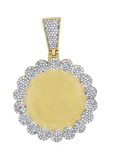 Pendentif en moissanite de 25 carats plaqué or, disque mémoire glacé de luxe, VVS1, bijoux hip-hop mignons - Product Image 4