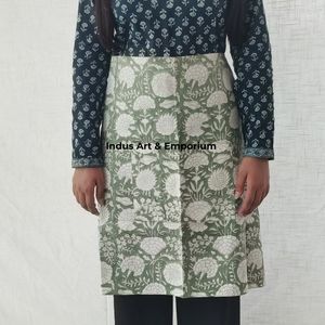 Solid Cotton Linen <b>Kitchen</b> <b>Apron</b> High Quality 100% Linen Long <b>Apron</b> for Cooking - Product Image 1