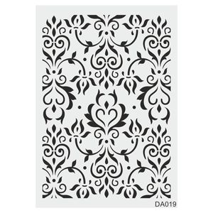 Stencil Design Da019 damasco-modelli decorativi di pittura di pareti, piastrelle e oggetti 21x30 Cm - Product Image 1