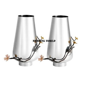 Vase à fleurs en métal de luxe Pot de fleurs fait à la main de qualité supérieure taille personnalisée en gros nouveau porte-fleurs - Product Image 4