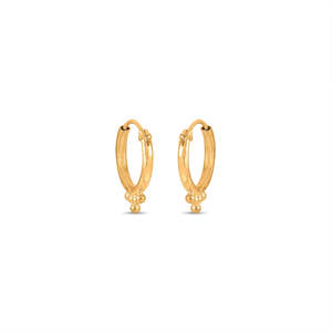 Boucles d'oreilles créoles en or 18 carats avec opale et perle, plaquées rhodium - Cadeau tendance pour femmes - Product Image 4