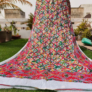 Colorido bordado Raajsthani Dupatta, bufanda, trabajo de espejo de plástico pesado Dupatta, Bandhej Dupatta, regalo para ella, recuerdo de devolución - Product Image 1