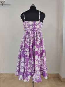 Robe en coton fleuri |   Robe d'été légère et respirante |   Robe en coton artisanal élégante et confortable pour femmes - Product Image 6