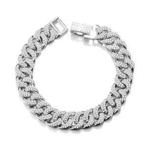 VVS Moissanite Bracelet à maillons cubains glacés 12mm Hip Hop diamant taille ronde pour homme en argent sterling 925 - Product Image 3