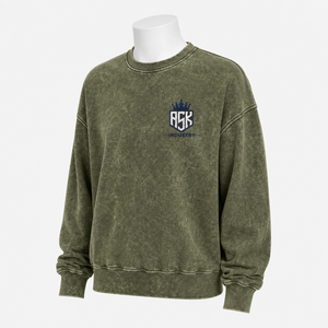 Women Acid Wash Sweatshirt Featuring Relaxed Silhouette Soft Fabric And Washed Finish For Comfortable Daily And Leisure Wear - Product Image 3