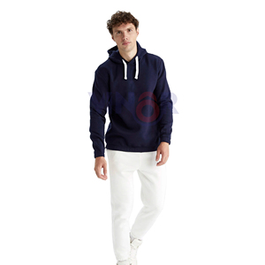 Sudadera con Capucha Casual para Hombre, 100% Algodón, Forro Polar, Logotipo Personalizado Bordado, Invierno, Ecológica, Transpirable, 2 Piezas - Product Image 1