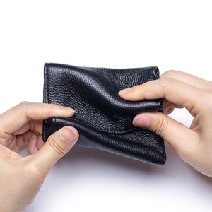Ando <b>Bag</b> <b>Women's</b> Genuine Cowhide Leather Slim Foldable Short Wallet with Card Slots ID Window and Zipper Coin Pocket - Product Image 6