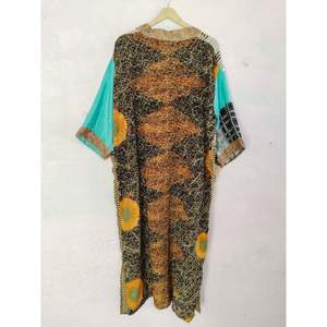 Handmade Bathrobe Beach Long Kimono Vintage Kimono Silk Kimono Rob <b>Women</b> Wear Night Maxi <b>Dress</b> Ethnic - Product Image 4