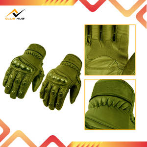 Unisex Half Finger Short Nylon Motorcycle Gloves Carbon Knuckle Protection Waterproof Magnetic Closure Breathable Winter Summer - Product Image 3