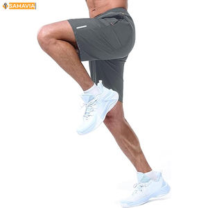 SAMAVIA Men's Cargo Shorts 100% Polyester Quick Dry Breathable <b>Elastic</b> Waist Durable Casual Summer Shorts Stylish Pocket Solid - Product Image 4