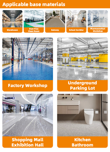 Cingoo màu cát tự san phẳng lớp phủ Sàn <span class=keywords><strong>epoxy</strong></span> chống trượt ngoài trời chống mài mòn đá cẩm thạch nhìn sơn cho nhà và nhà máy sử dụng - Product Image 2