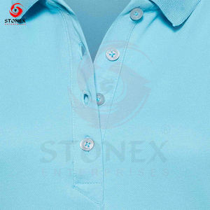 T-shirt polo à manches courtes pour femmes Best Fashion Nouvelle arrivée Tissage tricoté en coton polyester de haute qualité - Product Image 3