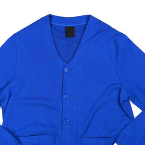 Eco-Friendly Custom Logo Wholesale <b>Cardigan</b> Sweater Coat <b>with</b> Button 100% Cotton Lightweight For Low MOQ - Product Image 4