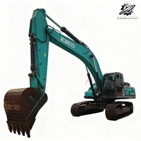 Excavatrice sur chenilles Kobelco SK330LC, 33 tonnes, grande pelle hydraulique lourde, moteur Hino J08E, excavatrice de construction japonaise d'occasion