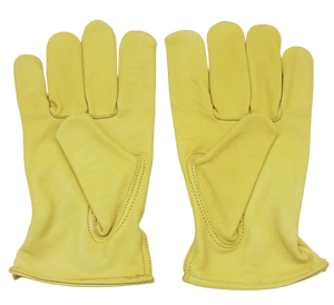 Guantes de conductor de alta venta Amarillo Keystone Pulgar Guantes de conductor Premium Guantes de conductor de cuero genuino cuero de vaca Amarillo - Product Image 4