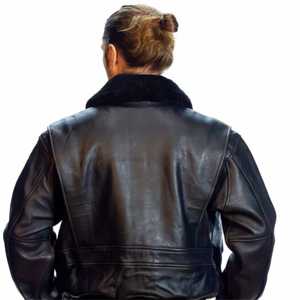 Unisex Formal Designer <b>Leather</b> Bomber <b>Jacket</b> with Waterproof Windproof Features for Harsh Winters and Trendy Styling - Product Image 3