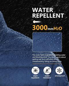 Veste d'hiver décontractée pour hommes, manteau léger à col montant, fermeture à glissière, tissu rembourré coupe-vent, motif 3D, formelle - Product Image 5