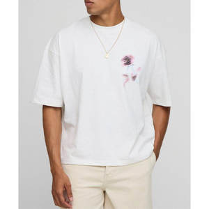 Camiseta de hombre 100% algodón al por mayor, camiseta de color liso de calidad superior con impresión de logotipo personalizado 2025 - Product Image 1