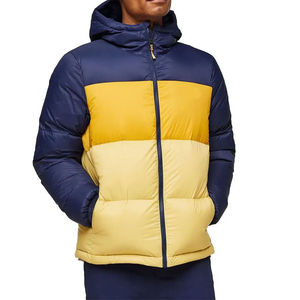 Venta al por mayor 100% de alta calidad Eco-Friendly hombres Casual invierno Puffer chaqueta a prueba de viento tela de lona Stand Collar High Street - Product Image 1