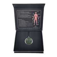 Pendentif de santé quantique CAMAZ Alpha Spin Bio Glass en acier inoxydable, énergie positive, énergie solaire, bleu/vert 31mm
