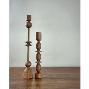 Support de bougie en bois naturel écologique fait à la main pour la décoration de Noël et un style de vie durable - Product Image 1