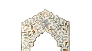 Espejo de pared con Incrustaciones de nácar hecho a mano artesanal elegante declaración de lujo para sala de estar y dormitorio - Product Image 6