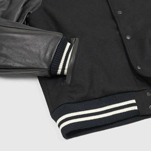 Qualité supérieure 2025 veste universitaire personnalisée pour hommes tissu de haute qualité manches en cuir Style décontracté grande taille veste Lettermen - Product Image 2