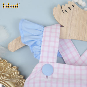 Babeeni 100% coton biologique certifié OEKO-TEX, ignifuge, rose, motif fenêtre, « I Love Dad », smocké à la main, boutons-pression, pour bébé - Product Image 5