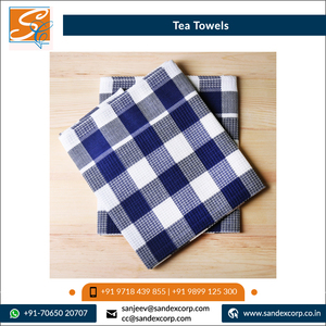 100% Serviettes de cuisine de golf en lin et coton Meilleure conception Absorption d'eau élevée imprimée brodée Inde-Origine du fournisseur indien - Product Image 3