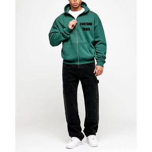 Sudadera con capucha de gran tamaño antiretráctil de alta calidad Unisex, logotipo personalizado, técnica de peso pesado de invierno bordada, forro polar de algodón 100% para hombres - Product Image 4