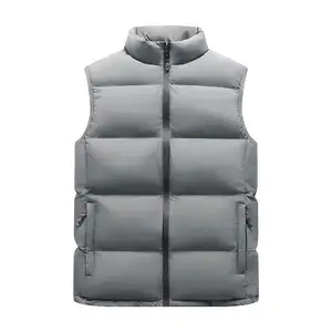 2022 New Design Coat Jacket Wholesale Custom Down Vest Puffer Vest With Logo Light down puffer half sleeves men's puffer jacket