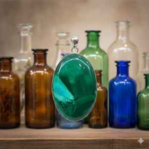 Pendentif en malachite de conception haut de gamme pour unisexe, fabricant indien, prix de gros, pierre naturelle - Product Image 5