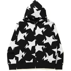 Sweat à capuche avec fermeture éclair en vrac 100% coton imprimé Streetwear Fabricants Logo personnalisé Pull oversize Hoodies lourds Pri - Product Image 6