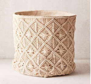 Macrame <b>Storage</b> <b>Baskets</b> Boho Decor Box for Organizing Hand Woven Decorative Countertop <b>Baskets</b> For Shelves - Product Image 2
