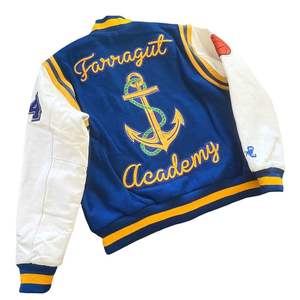 เสื้อแจ็กเก็ตทีมกีฬาแขนเสื้อขนสัตว์แขนเสื้อหนังสำหรับทีมกีฬาเครื่องแต่งกายแนวสตรีทและออกแบบโลโก้ได้ตามต้องการ - Product Image 2