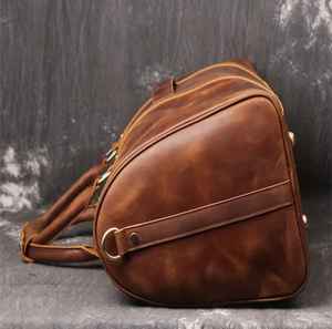Producto de alta calidad Moda de cuero genuino Casual Leather Weekender Bolsas de cuero de viaje para Weekender Duffle Bag - Product Image 6