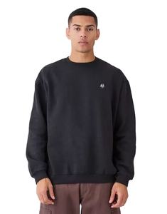 Sudadera de manga larga personalizada para hombre, ropa de gimnasio negra con forro, fabricada por Huzaifa Products Washed Technique - Product Image 1