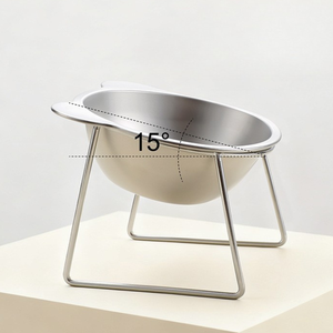 Comedero para Mascotas Ecológico, Elegante, Elevado, de Acero Inoxidable, Ligero, Antideslizante, Duradero, Irrompible, Fácil de Limpiar y a Prueba de Fugas - Product Image 4