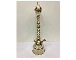 Farida Simpatico Narguilés de luxe en laiton moyen fabriqués avec miroir Technique Style Boury - Product Image 2