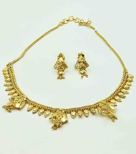 Venta al por mayor de collares cortos chapados en oro de 14K 18K, joyería tradicional, collares de formación rellenos de oro de latón. - Product Image 2