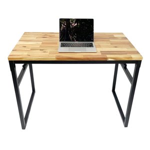 Minimalist 100x60cm Folding Wood Tram <b>Worktable</b> SPD68175 with Convenient Footrest - Product Image 1